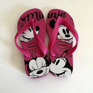 Havaianas Disney Minnie Mouse Flip Flops Girls US 13/1 EU 29/20 Pink